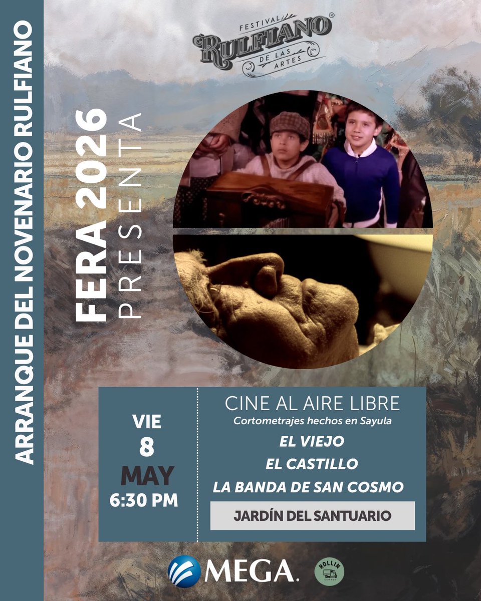 festrulfiano's tweet photo. Cortometrajes hechos en Sayula #juanrulfo #mega #fera2026 https://t.co/ju3yn1PNwh