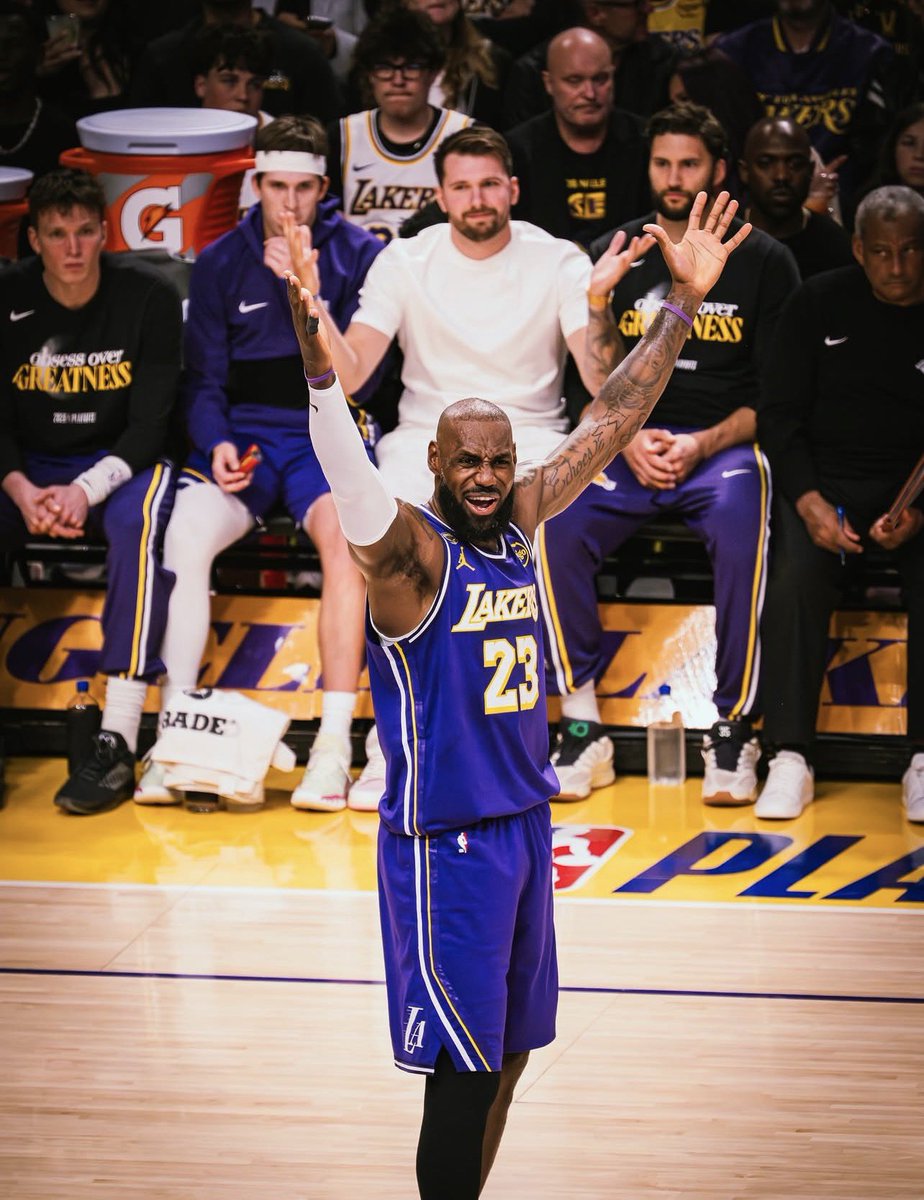 BronMuse's tweet photo. LeBron has played in 300 postseason games without ever sitting out a single one.

The real Iron Man. 🦾 https://t.co/s6VU3bHWvt
