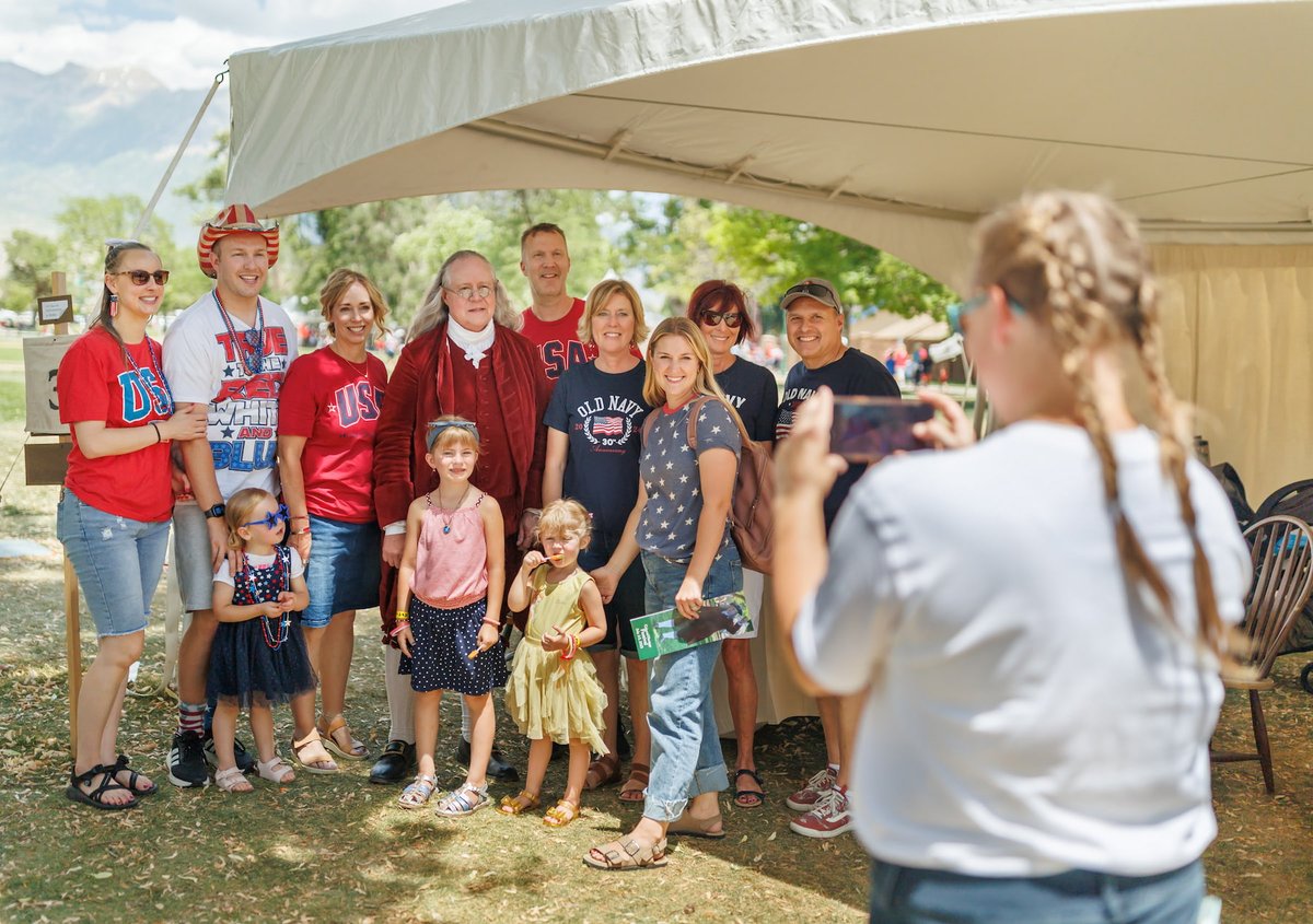 colonailfest's tweet photo. At #Utahcolonialhistoryfestival we love bringing #history right to you. We want to give a special shout out to our historical interpreter for Benjamin Franklin. It's not easy bringing a founding father to our day, but this man and the rest of our amazing team make it possible. https://t.co/HfoodMY6wg