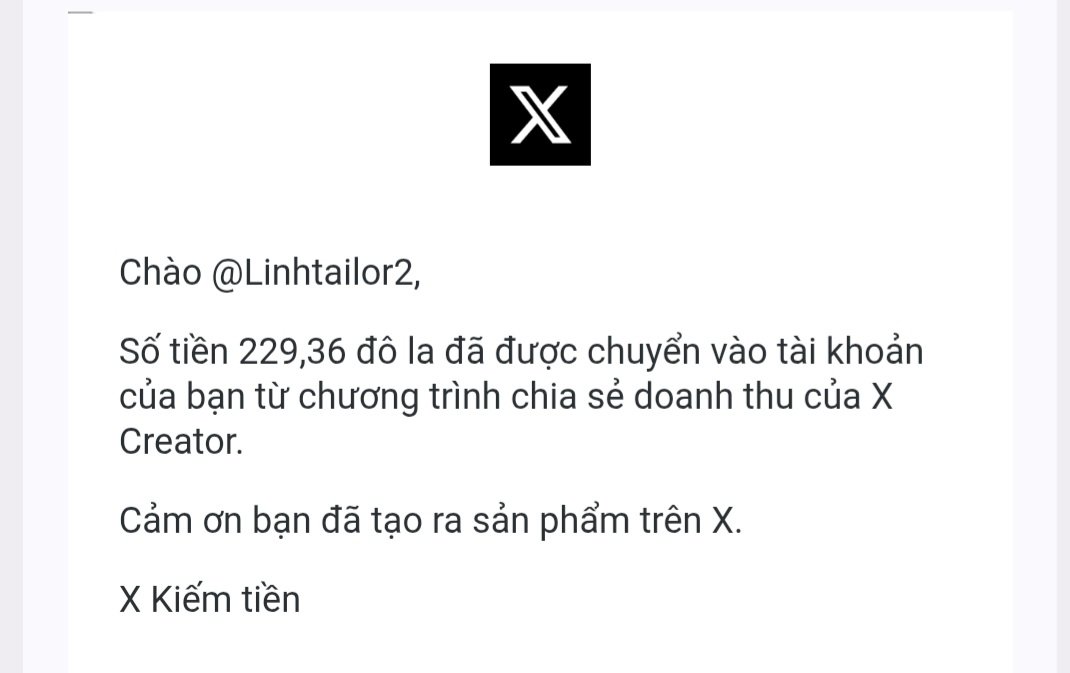 Thanks X

Kì này khoản thanh toán đến sớm.

Đây là mức chi trả mà X đã trả cho em đăng bài liên tục hàng ngày

Sau một thời gian pause dần cải thiện dần dần 

kì này em chăm chỉ để test xem thử như thế nào.

Nếu mà tăng cường có follow nước ngoài thì chắc ok