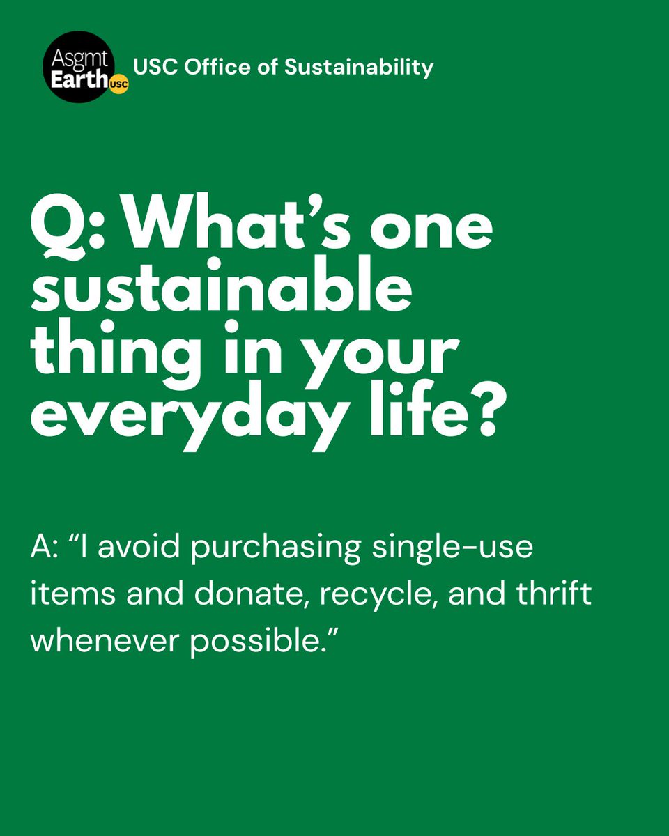 GreenUSC's tweet photo. Meet this week’s #USCsustainabilitysuperstar, Hannah Murray! #USCsustainability https://t.co/OgK4Nw8xvH