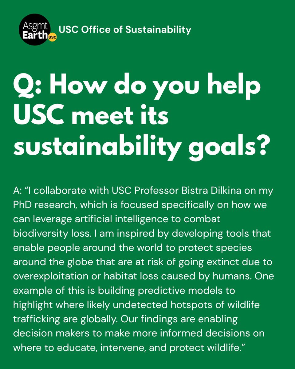 GreenUSC's tweet photo. Meet this week’s #USCsustainabilitysuperstar, Hannah Murray! #USCsustainability https://t.co/OgK4Nw8xvH