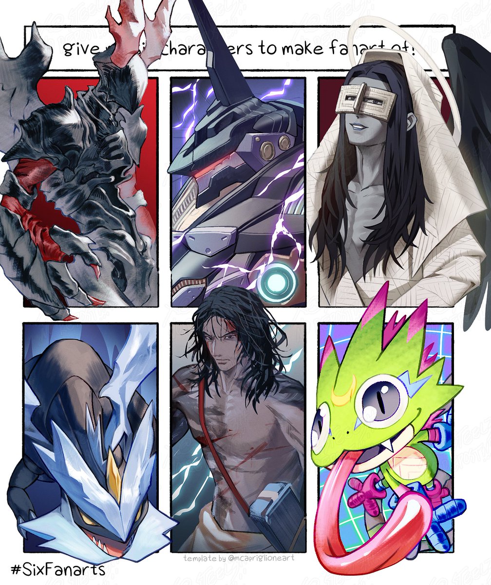 steel3h's tweet photo. this year's 6 fanarts~ https://t.co/5eRLABQSNf