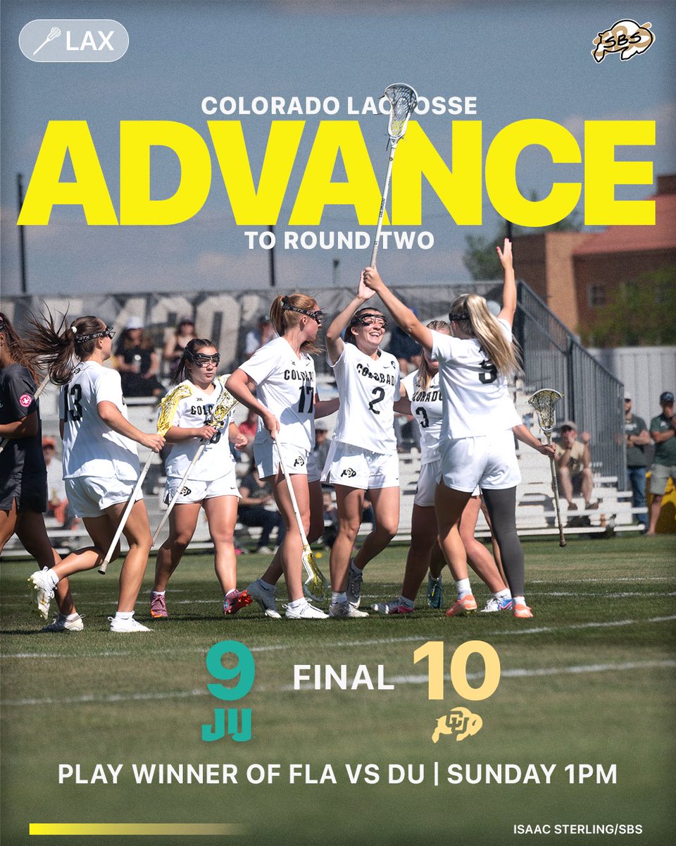 sbs_cu's tweet photo. BUFFS ADVANCE TO ROUND 2️⃣

@CUBuffsWLax https://t.co/idWuG0mJaA