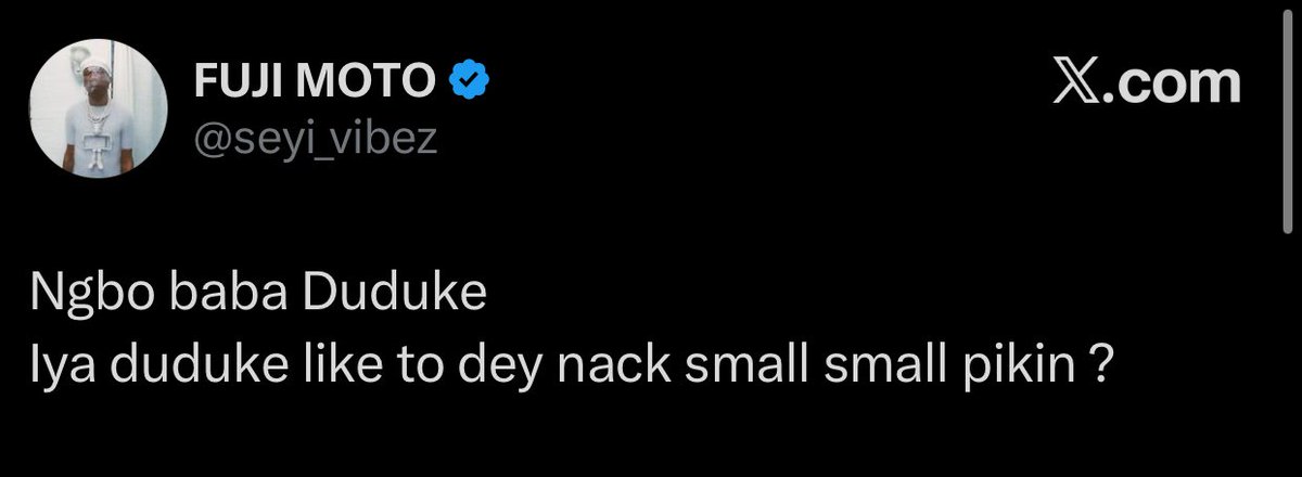 Hamzy_ghost's tweet photo. @seyi_vibez baba duduke waaa oooo lol 😂 https://t.co/BQSCm8XltJ