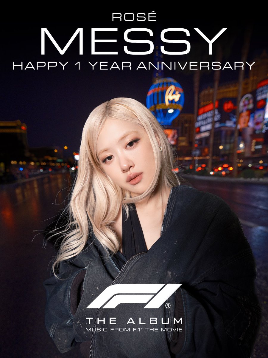 one year with messy ♡

“get all the way undone” all over again: F1TheAlbum.lnk.to/messy

#F1TheAlbum #F1Movie #F1 #ROSÉ_Messy