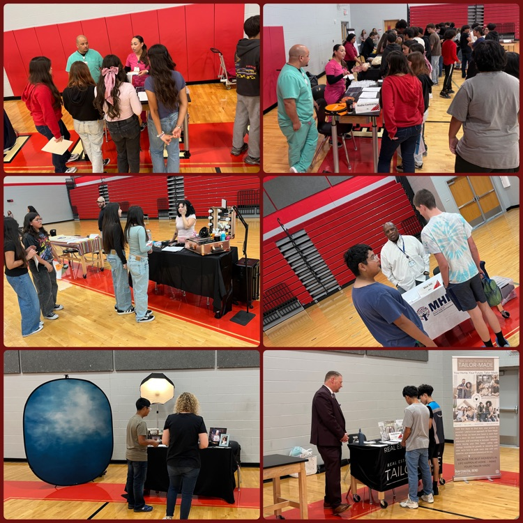 BmsCcisd's tweet photo. Thank you to our community members who attended our Baker Career Fair today ❤️🖤 We had a fantastic turnout and our 8th grade students were able to learn about multiple career opportunities. https://t.co/RPLX8lI4uJ