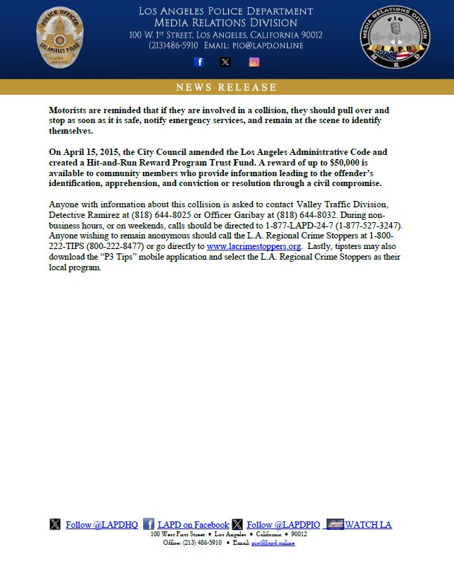 LAPD PIO tweet media