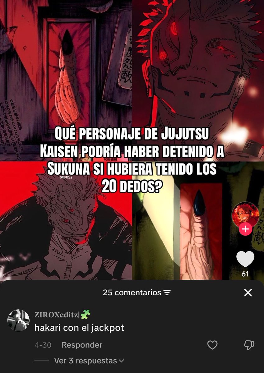 Comentarios Tik tok kaisen Out Of Context tweet media