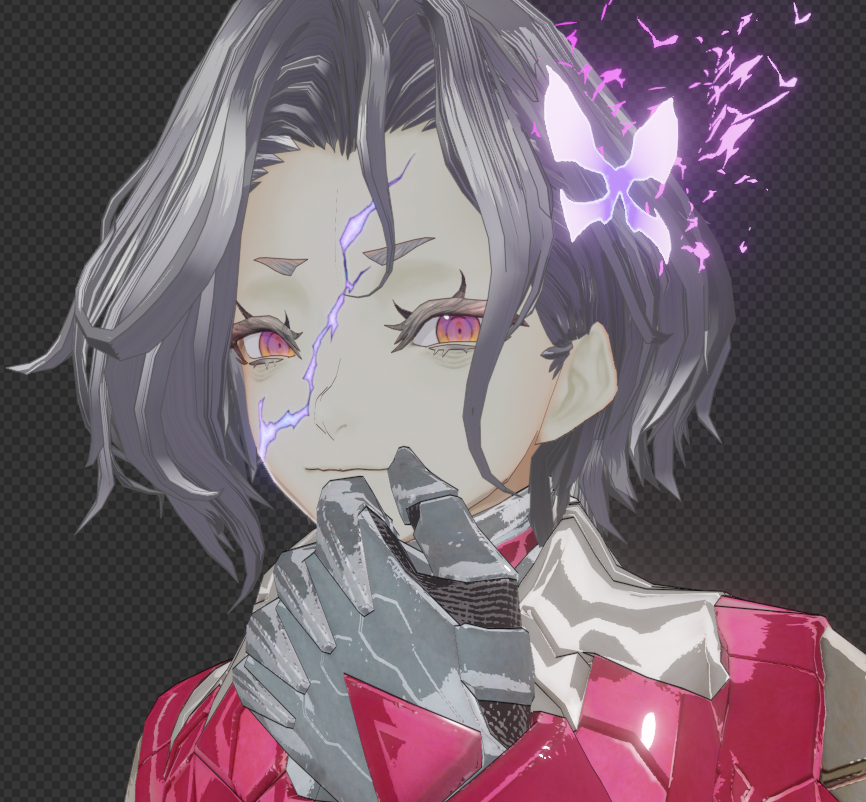 DraquazaReid's tweet photo. Glad people liked my animation practice video and glad to know I am not the only Consul X enjoyer.

Also here is a small detail for the model I use, I changed her eyes completely and she also has a faint butterfly symbol in it cause I thought it made her look really cute. https://t.co/RopYx6Exgf