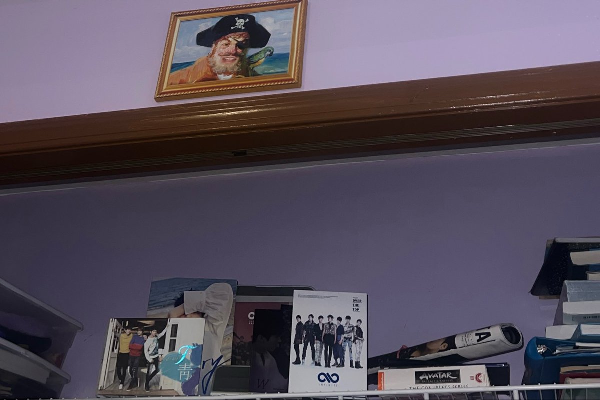 woogyuri's tweet photo. he guards some of my infinite albums https://t.co/4wCJdqJGVI