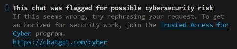 Centipede5dev's tweet photo. @simpsoka Constant cybersecurity warnings suddenly for frontend work / data science. https://t.co/l2GDYLrRKf