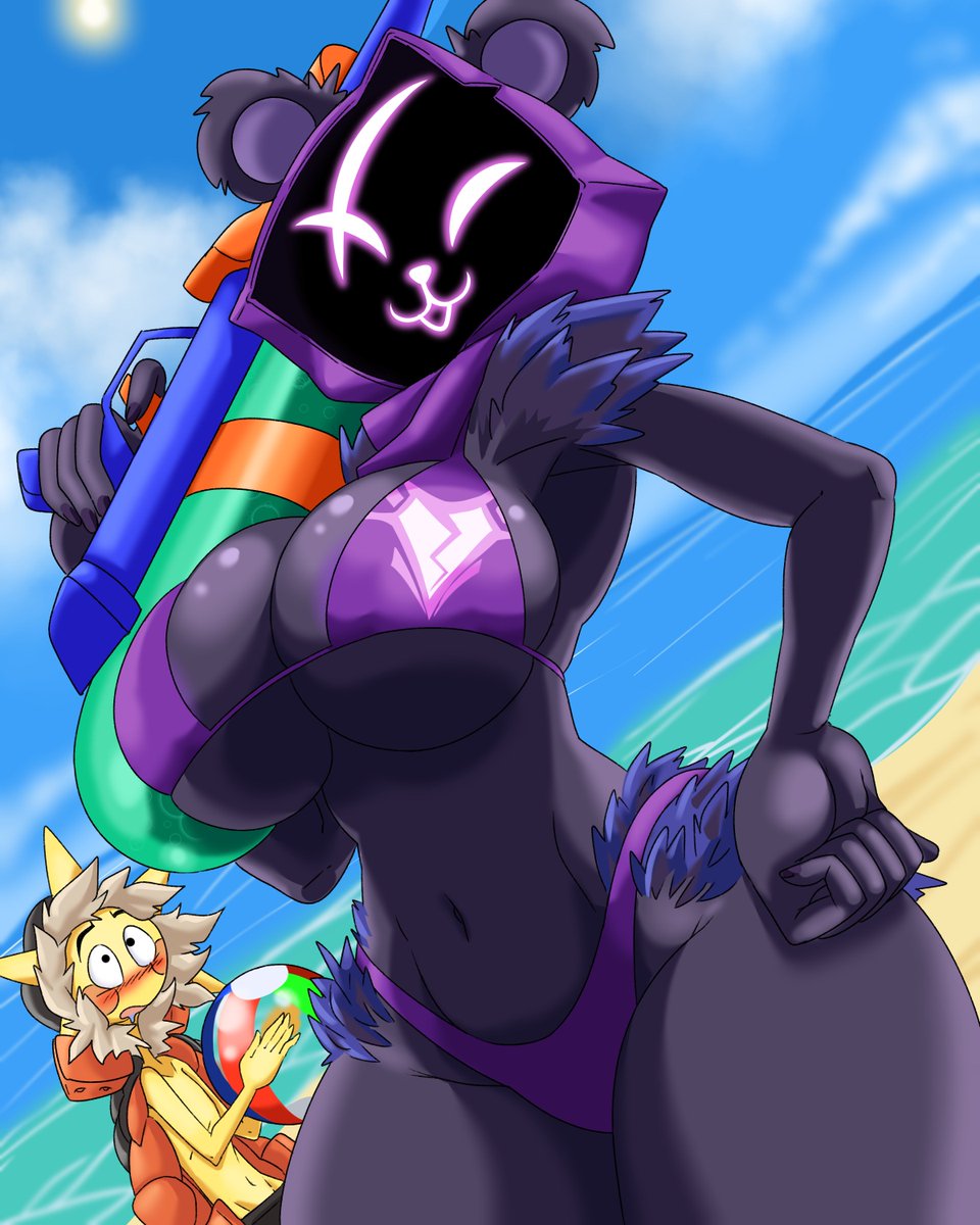 dazzlemox's tweet photo. It's been hella hot lately, here is RTL at the beach #fortniteart #fortnite #sunspot #raventeamleader https://t.co/8SnAhnDMcA