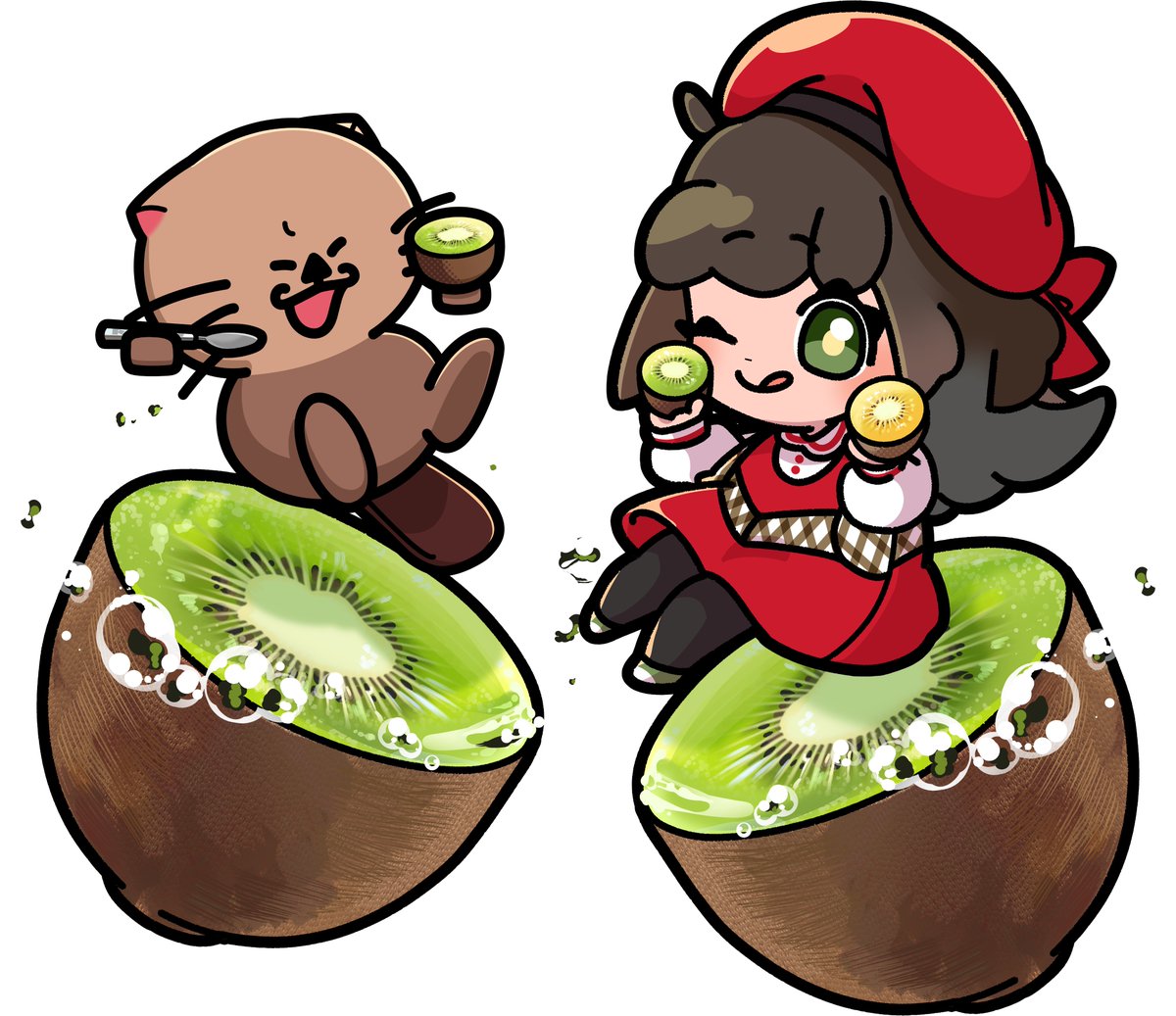 ✨#キウイブラザーズ のぬいぐるみ👀🥝が 🎯その場で当たる