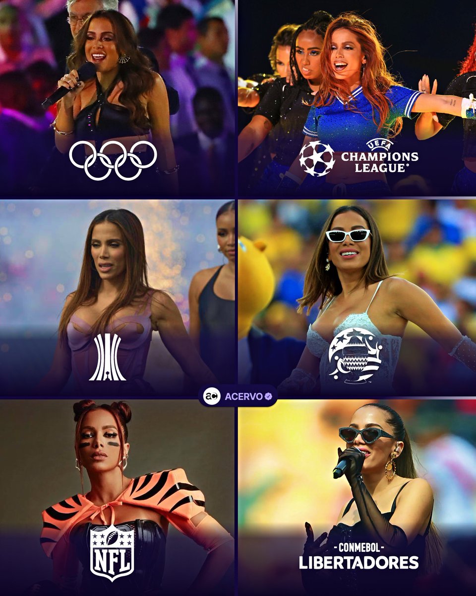Anitta é a única artista brasileira a participar dos maiores eventos esportivos do mundo.