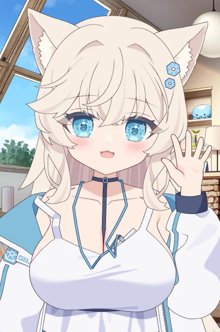 おはよー!昨日は一日ぽやぽやな感じだったから早寝してた! 早く寝たおかげで今日はばっちり目さめてる!夜の配信でも元気にお絵描きできそうっ