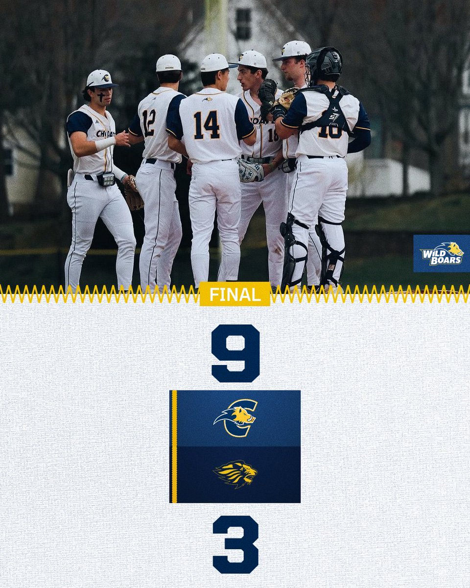 Choate_Baseball's tweet photo. The Wild Boars 🐗 pick up a 9-3 win over Trinity - Pawling to move to 15-2 on the year. 

#D.E.B.T
@choateathletics https://t.co/V51SgFnw09