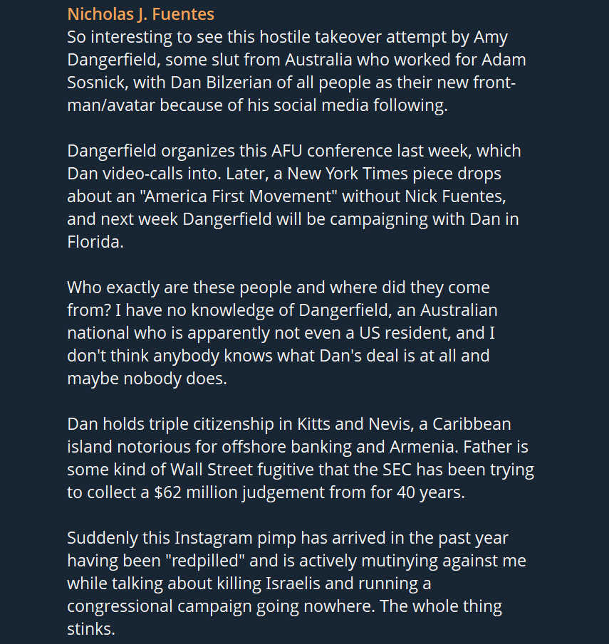Nick Fuentes goes THERMONUCLEAR on Dan Bilzerian and Amy Dangerfield.