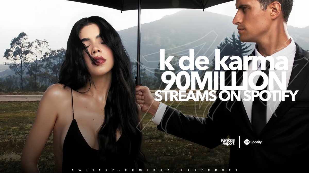 “K de Karma” de @KeniaOs ha superado los 90 MILLONES de streams en Spotify.

— Es su 5to proyecto en lograrlo.