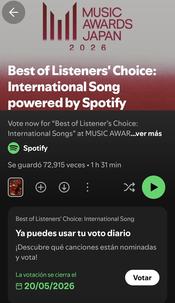 JakehoonMexico's tweet photo. [VOTACIÓN] Engene, no olvides dejar tus votos diarios.❤️‍🔥
Esta votación finaliza el 20 de Mayo.
🗳Vota aquí:
https://t.co/QY8RQ2ZzRX…

#enhypen #engene https://t.co/Q1BOyDceAG