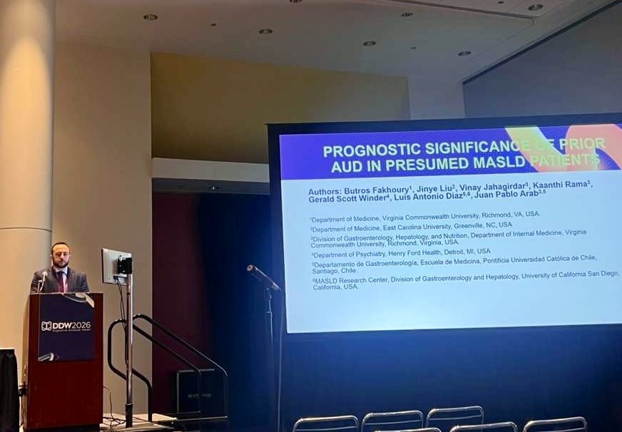 vinayjaha's tweet photo. Important work from @juanpabloarab Lab presented at #DDW2026 by ✨ @butrosfakhoury and @OmarAdnanA 

📌Significance of 🍻 use in presumed MASLD patients 
📌Cannabis use predictor of ☠️ in 🍻 associated hepatitis 

@juanpabloarab @LuisAntonioDiaz @BlaneyMD @FcoIdalsoaga @KrishanP_MD @KaanthiRama @Ximena_Parraga_ @kritisoni50 @ASRG_Liver 
@AASLDtweets @liverUSA @EASLedu