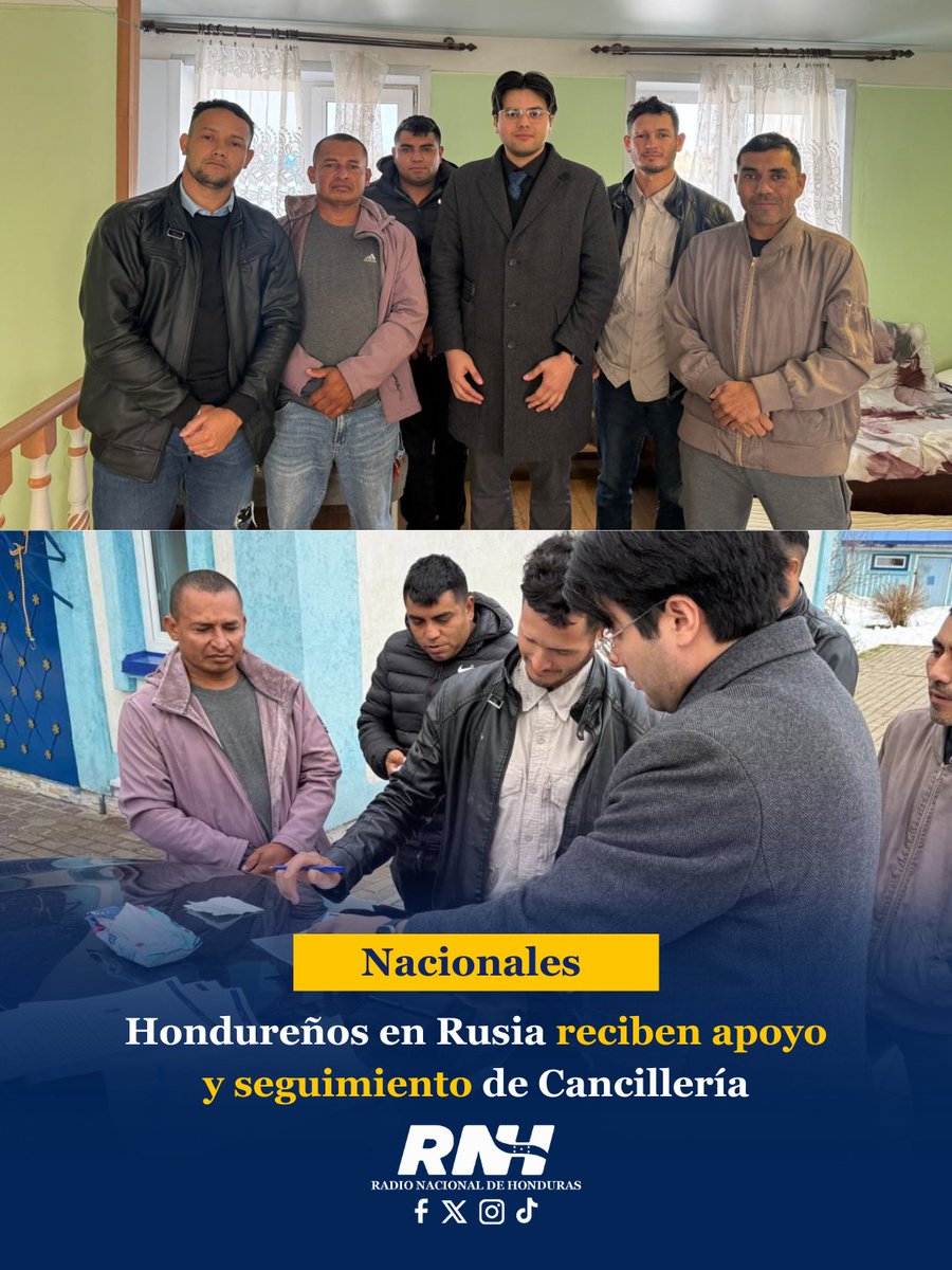 RTNH_Oficial's tweet photo. 🌎 Cancillería da seguimiento a situación de hondureños en Rusia.

La Secretaría de Relaciones Exteriores informó que la Embajada de Honduras en Rusia continúa brindando asistencia humanitaria y acompañamiento consular a ciudadanos hondureños en ese país. 🇭🇳
#RTN #Honduras https://t.co/ILfyCJCZJB