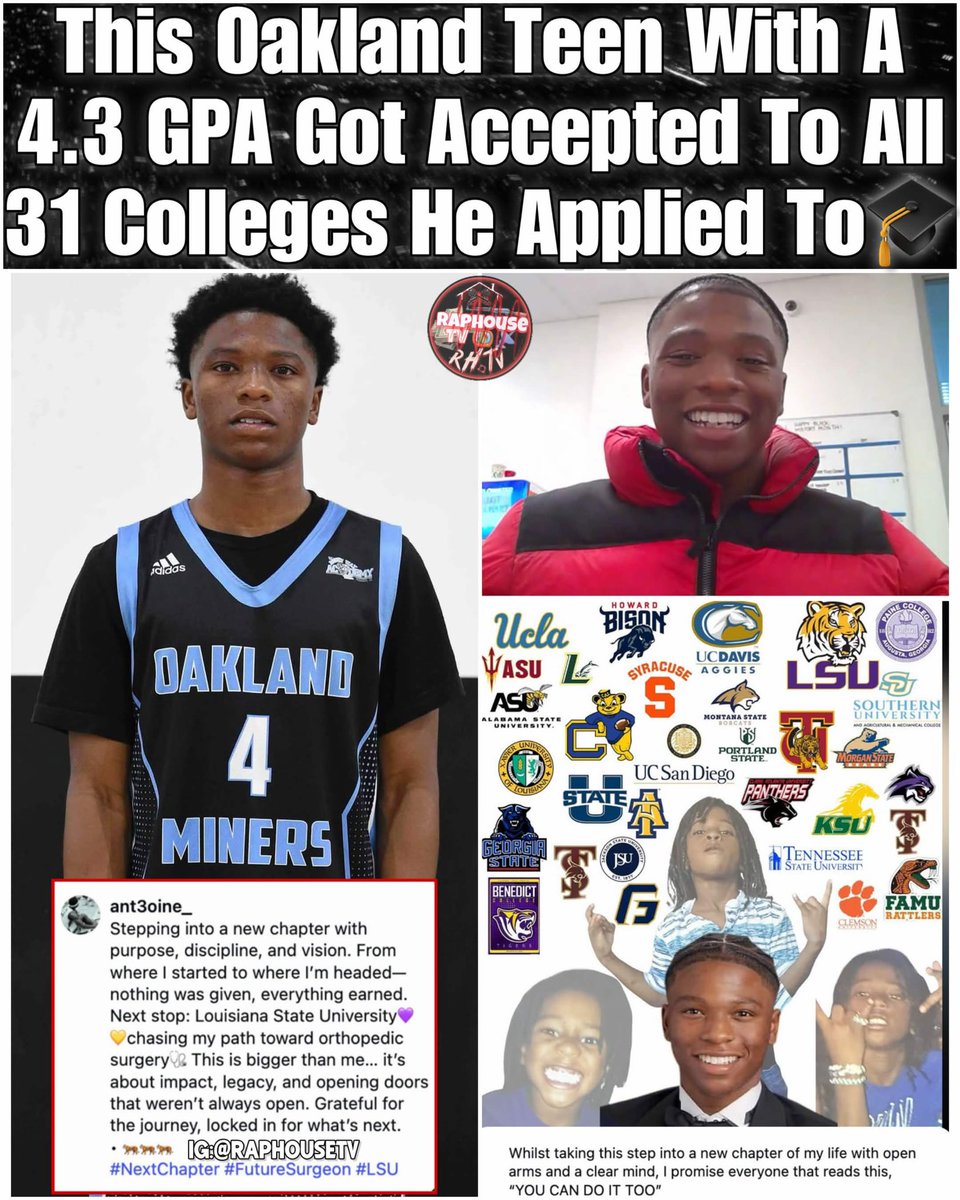 This Oakland Teen With A 4.3 GPA Got Accepted To All 31 Colleges He Applied To 🎓