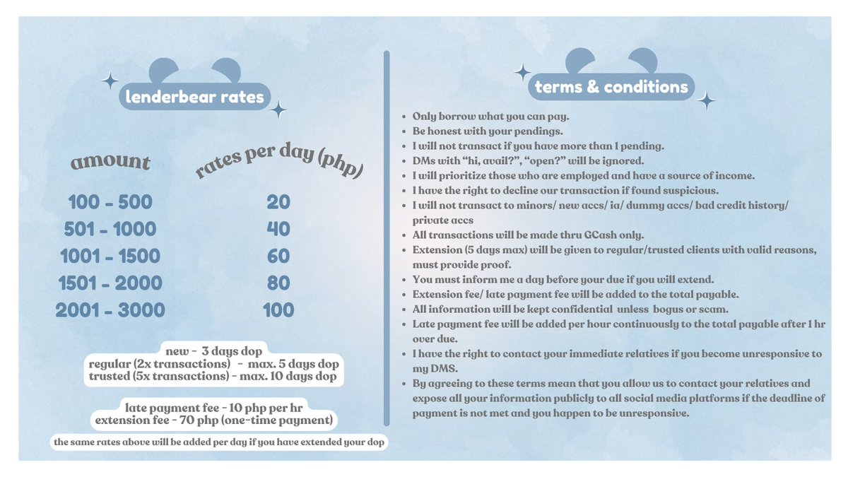 claire ✮ low rates pautang service tweet media