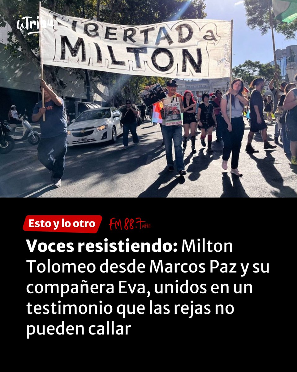 fmlatribu's tweet photo. 🎙️En su primera entrevista con un medio, Milton Tolomeo describió desde Marcos Paz su detención y denunció que el Gobierno buscó disciplinar la protesta social 👇 #MiltonTolomeo https://t.co/wHKZ4cs97v