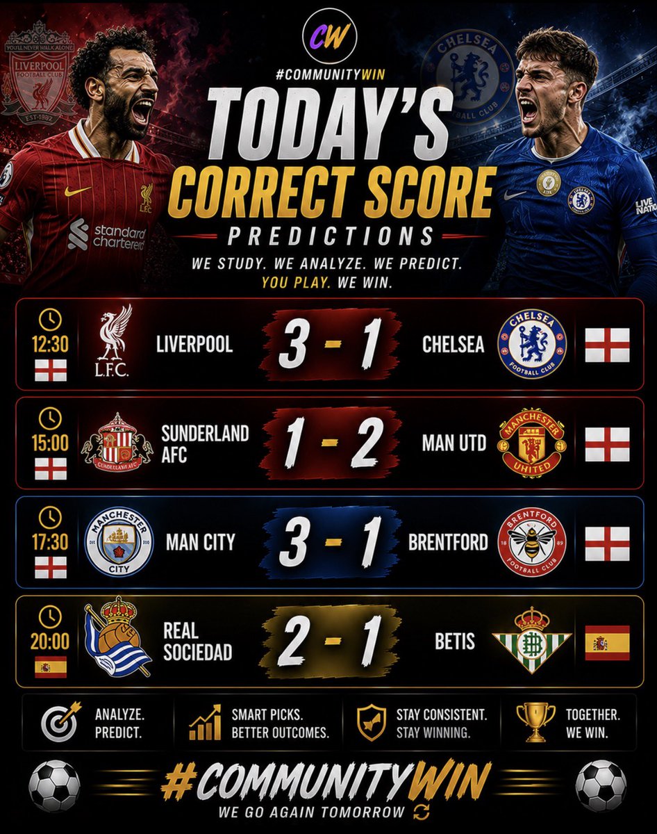 only1_vegas's tweet photo. 🚨 TODAY’S CORRECT SCORE PREDICTION + CHALLENGE ⚽🔥

*₦100,000- ₦1,000,000 CHALLENGE*💰
Drop your best 4/4 from these matches below 👇  
Big Cash up for grab if you win
My predictions are in the graphics below 👇

Rules:
• Follow, Repost and Bookmark (This validates your entry) 
• One entry per person  
• Winner DMs full proof after all matches  
• Payout tomorrow  

#CommunityWin 
Stake Responsibly!