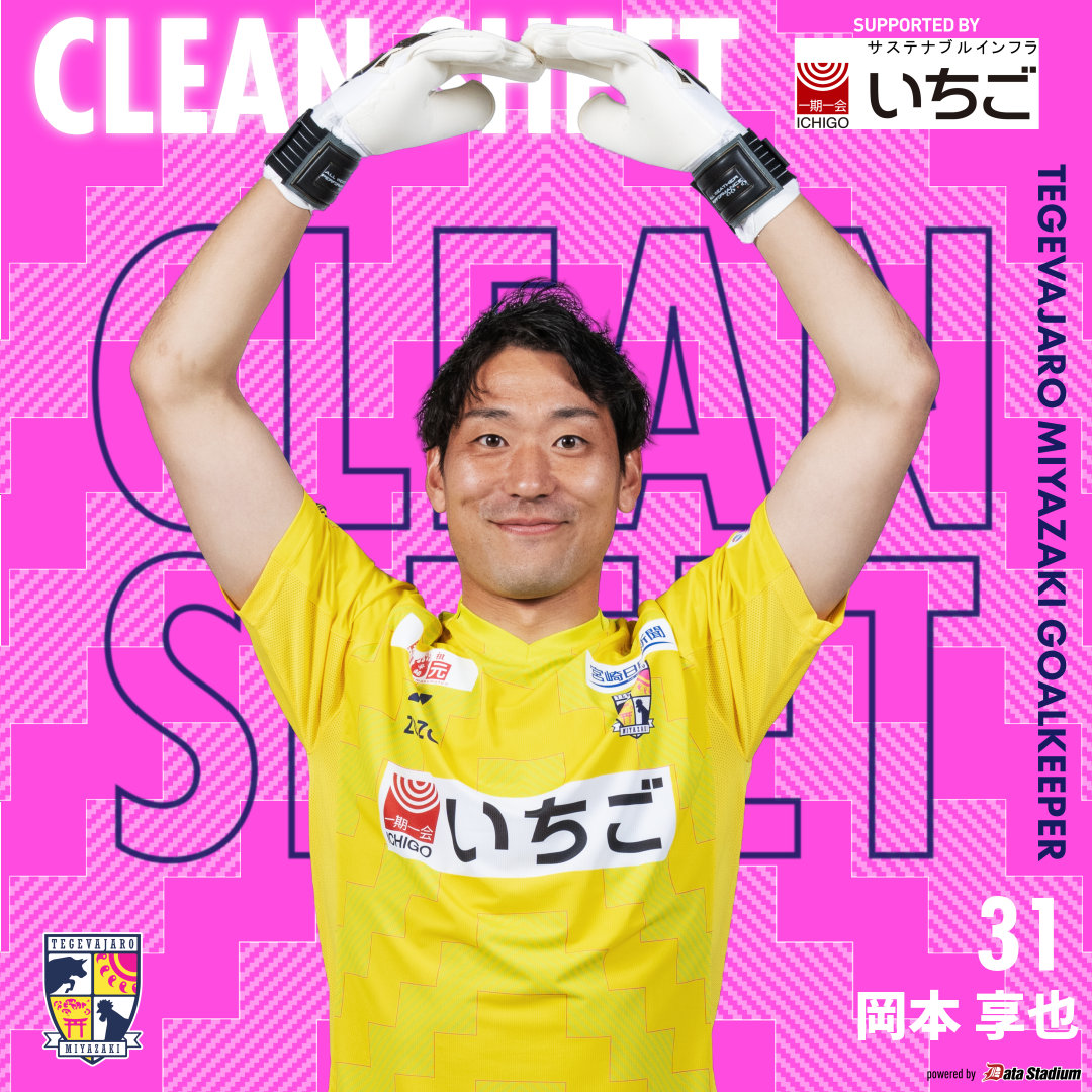 岡崎様 クリーンシート！🧤🐶🌴 ＼ 📸 #岡本享也 選手 ゴールを守り抜きました
