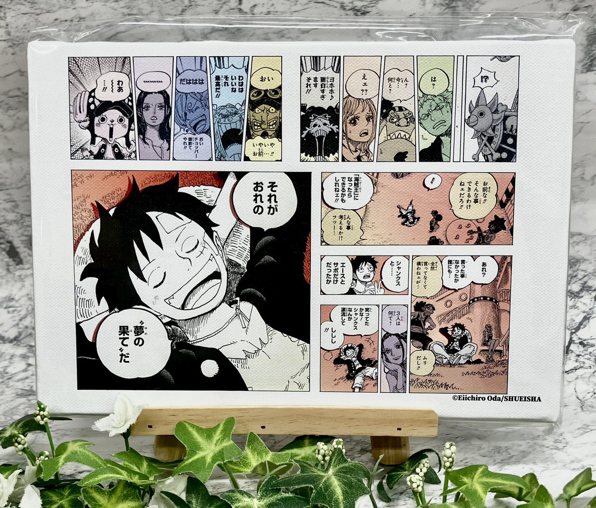 ONEPIECE ワンピース　ルフィ アートプレート 2013年製　麦わらストア おすすめ商品】原画商品 バースデイアートボード モンキー・D・ルフィ