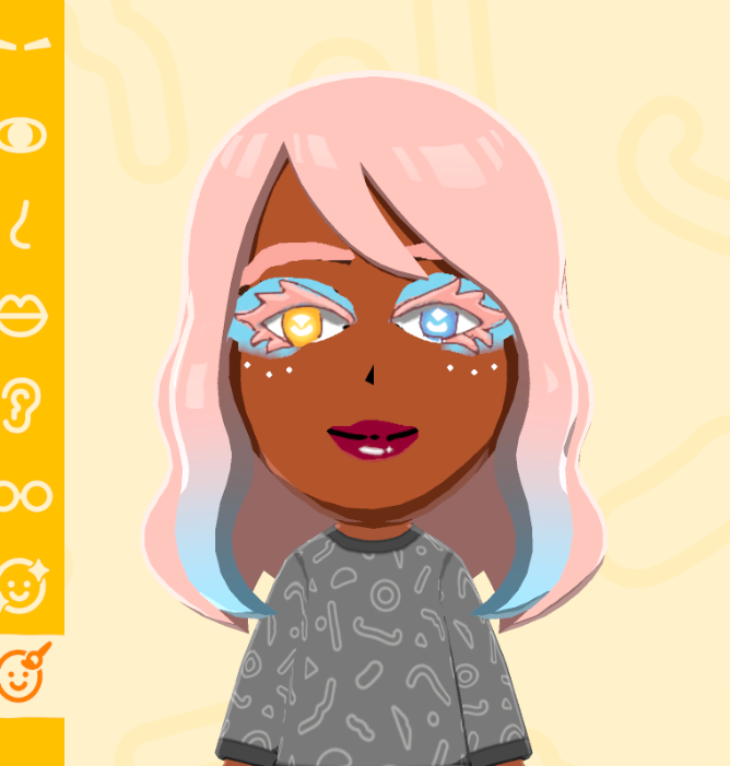 ecrivainetoile's tweet photo. first version of haliya mii vs the current version https://t.co/enNvQXzo7n