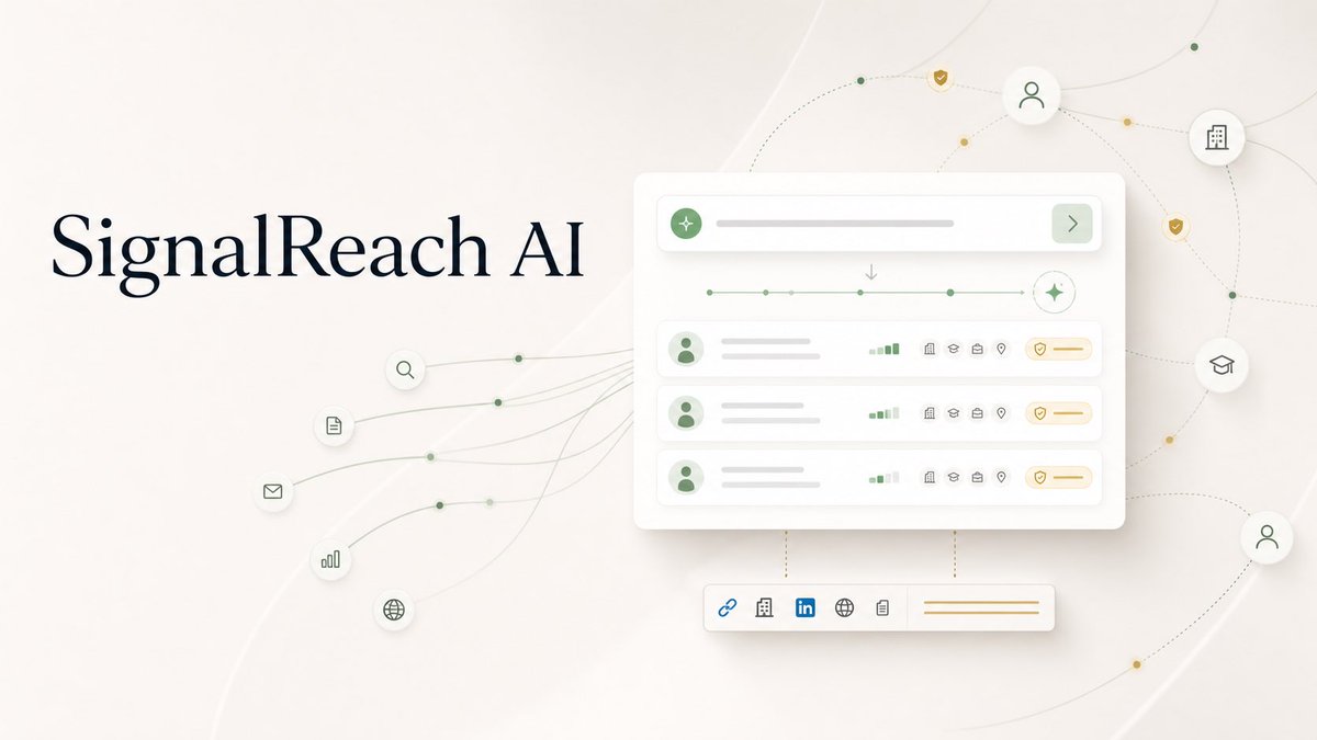 yesuxiong's tweet photo. I’m building SignalReach AI.

Tell it who you want to find. It searches the web, explains the best matches, and drafts outreach.

DM me a search. https://t.co/svHdeADReW