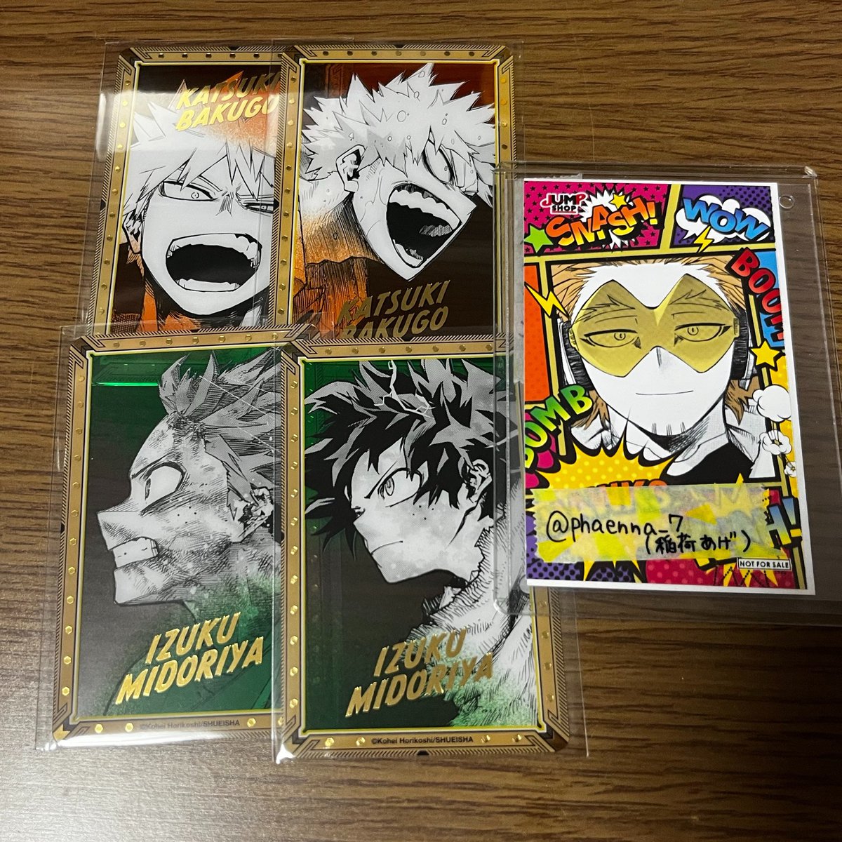交換 〗僕のヒーローアカデミア ヒロアカ 原画展 箔押しクリアカード