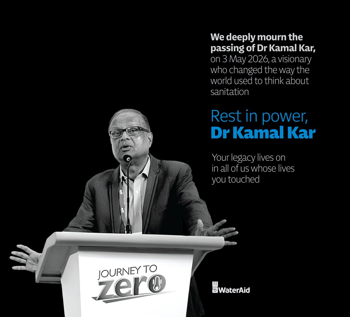 WaterAidBD's tweet photo. Rest in power, Dr Kamal Kar. Your legacy lives on in all of us whose lives you touched. https://t.co/tiytnr51lI