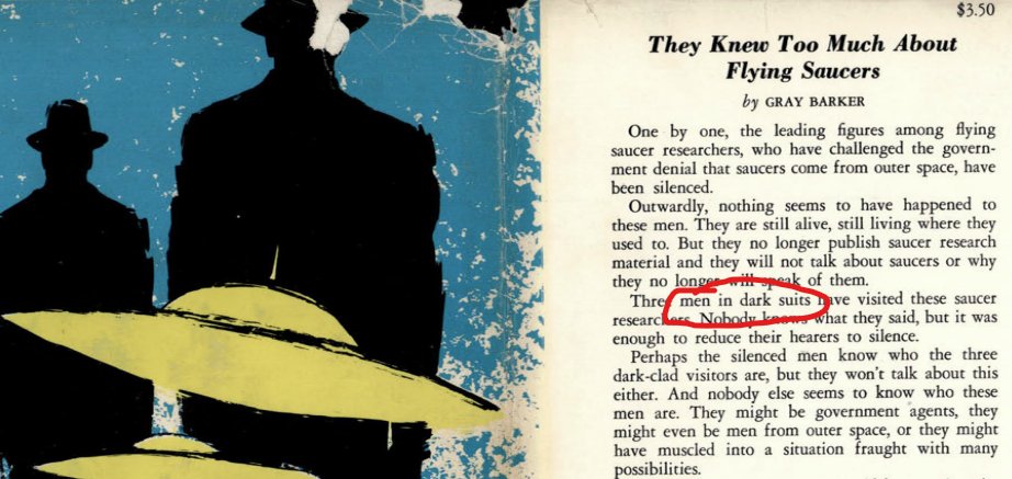 This is the best narrative to come out of the files. Our narrative creative the biggest alien movie. We are mids we are men in dark suits.