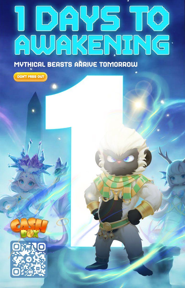 CashboxAuth's tweet photo. 📢 Announcement: 🔥🔥 1 DAY TO AWAKENING 🚀🚀

Mythical Beasts Arrive Tomorrow

⭐ Final chance to prepare your RaCoins &amp; Gems

🥚 Tomorrow, the first Beasts will be claimed.
The gap begins the moment it goes live.

Be ready or fall behind. https://t.co/XYbrzv605z