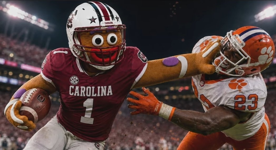 BKJacobss's tweet photo. @_trickwilliams I have my tickets @_trickwilliams . As a Gamecock fan who hates Clemson I absolutely loved seeing this and remember the game where Gingerbread delivered the brutal stiffarm to @ajterrell_8 on a 10 yard slant. @SamiZayn knows how it feels now.  Love those SC WRs @XavierLegette https://t.co/Ay2TsS4YgQ