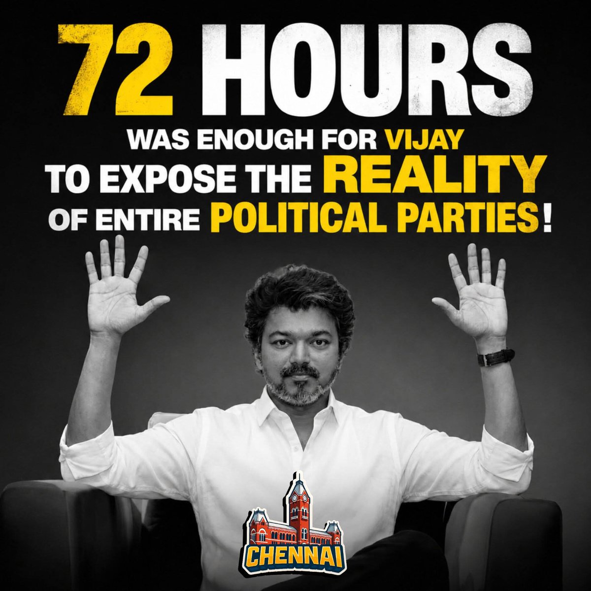 🚨 Just 72 hours was enough for Vijay to expose the true face of entire political parties! 👀⚡

Tamil Nadu politics is turning into a full-on political thriller with nonstop twists, secret alliances, and shocking moves happening every minute! 🎭🔥

#ThalapathyVijay