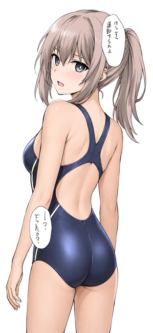 最近あついので、エリカ様に水着での運動につきあってもらった
