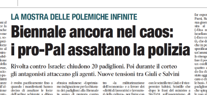 I teppisti #nazicomunisti #propal all'opera per dimostrare ancora una volta che sono solo dei violenti.
#biennale