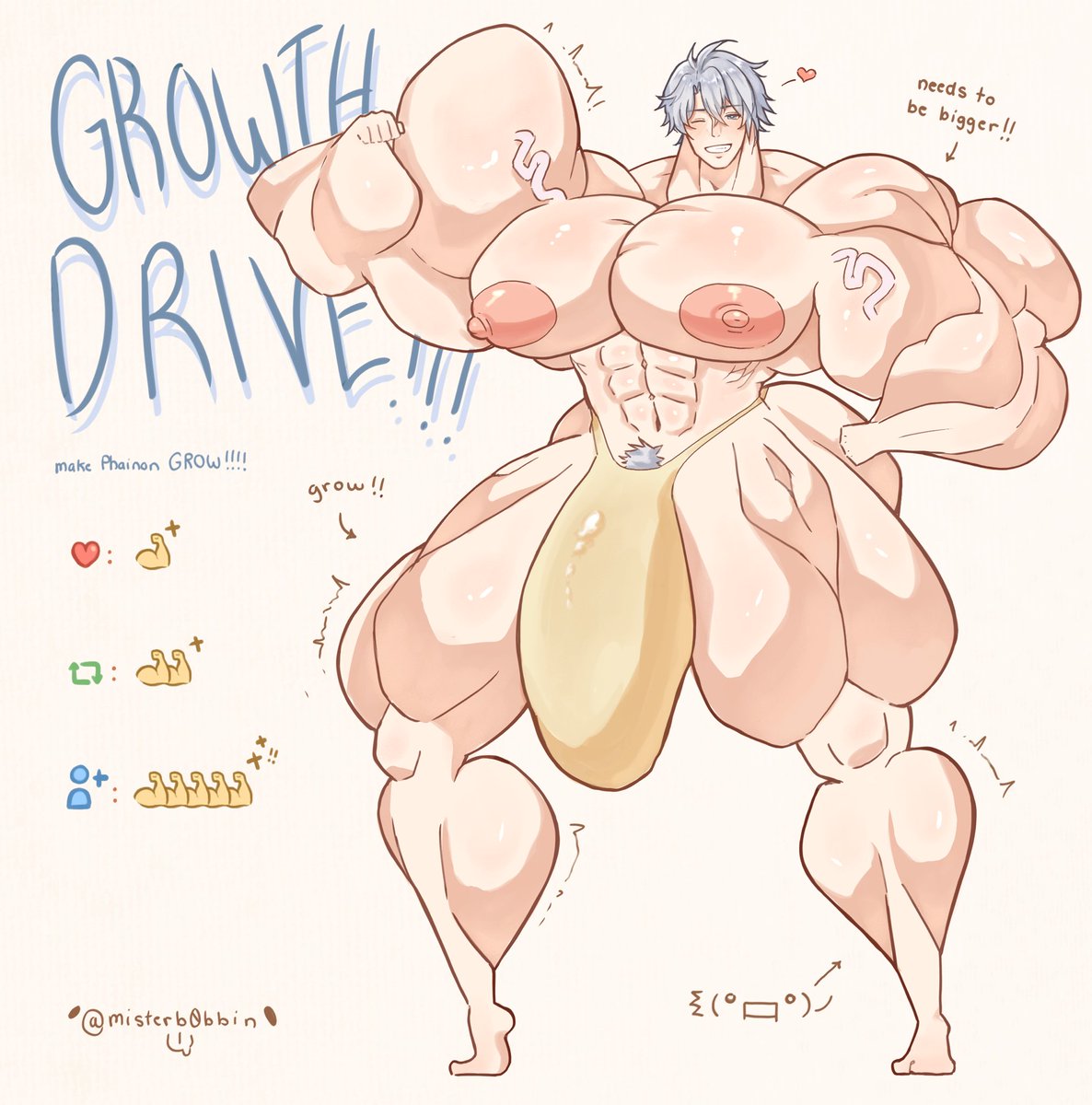 Let’s start a second growth drive!!! :00!!

Phainon has been feeling a bit small lately and wants to grow massive!! It’s up to you guys to help him! Hmm I wonder how big he’ll end up…🤔