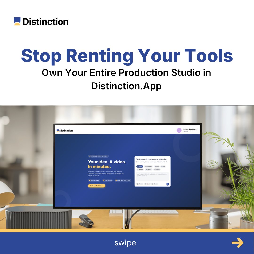 Distinction AI tweet media
