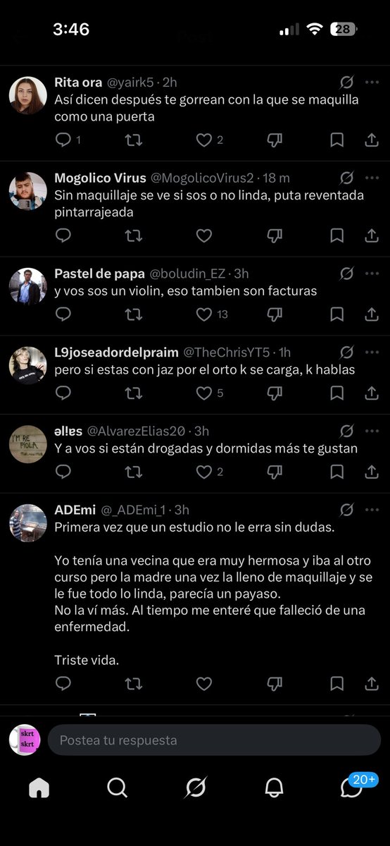 que le pasa a la gente que comenta a coscu