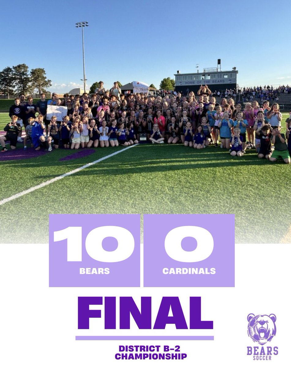 BlairLadyBears's tweet photo. @emmi_hall1 @field_cadence @claireand_erson @laynie_brown @KaitlynnONeil @beau_wendt 🎟️ punched! 
Your Lady Bears are the B2 District Champs!

Defense records their 11th shutout!

Scoring
@field_cadence ⚽️ ⚽️ 🤝 🤝 
@laynie_brown ⚽️ ⚽️ ⚽️ 🤝 
@KaitlynnONeil ⚽️ ⚽️ 🤝 
@claireand_erson ⚽️ 🤝 
@emmi_hall1 ⚽️ 🤝 
@TildeHall5 ⚽️ 🤝 
@tmacholan_06 🤝 
@beau_wendt 🤝 https://t.co/bunBIBedlP