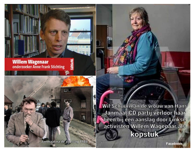 40 jaar geleden, op 29 maart 1986, vond de links-extremistische aanslag plaats op Hans Janmaat c.s. waarbij zijn partner haar rechterbeen verloor.
Na een fopstrafje van 6 maanden kreeg de hoofddader W. Wagenaar (1967) later als dank een mooi baantje bij de Anne Frank Stichting.