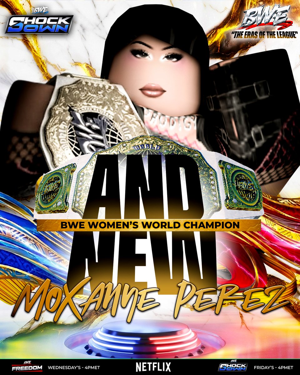 MediaBWE's tweet photo. #ANDNEW
THE PRODIGY BECOMES YOUR NEW WOMEN'S WORLD CHAMPION AGAINST MJ LEE, AND THE FACT THAT THIS IS MOXANNE'S REDEMPTION FROM HER MATCH AGAINST MJ LEE AT BWEMANIA IV. https://t.co/in7fhlY0zQ