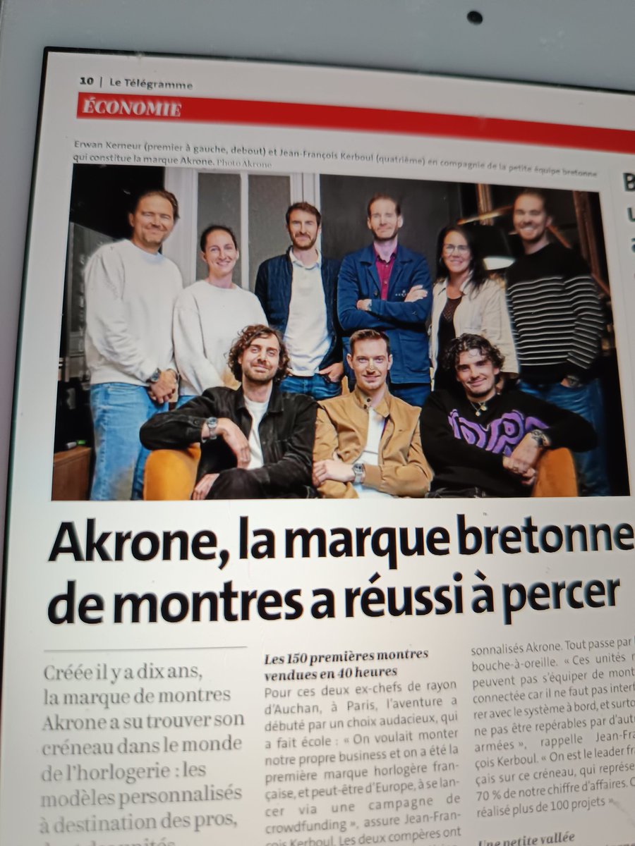 MichelNizon's tweet photo. (@Akrone_France), une marque bretonne née sur (@Kickstarter)... #crowdsfunding aujourd'hui dans (@LeTelegramme) https://t.co/MIHs2EgHCx