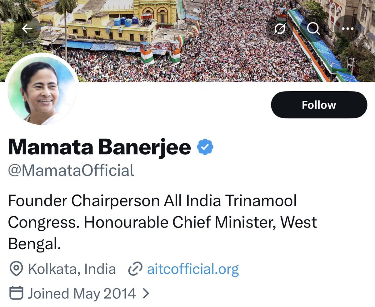 FltLtAnoopVerma's tweet photo. Hello shameless woman @MamataOfficial 

Change Your Bio

From ‘Honourable Chief Minister’

To ‘Disgraced Lost Crook’

Else you will be thrown out from this platform exactly like West Bengal https://t.co/4zR5HleNkV